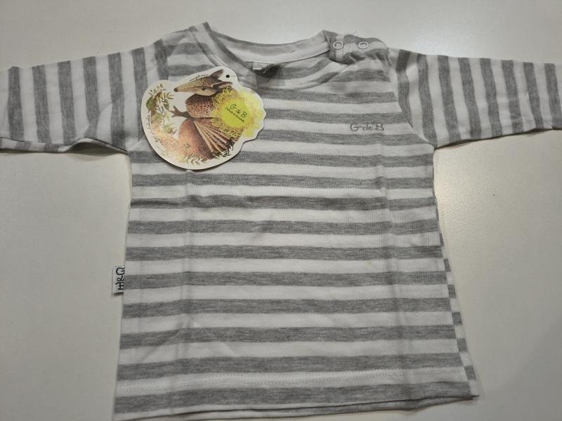 REMERA JERSEY RAYADO CON CUELLO REDONDO T.06M