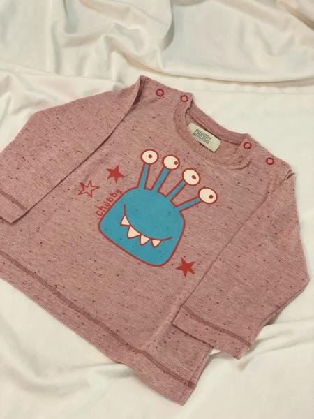 REMERA M LARGA MIL RAYAS BUTONE MINI BB T.09M