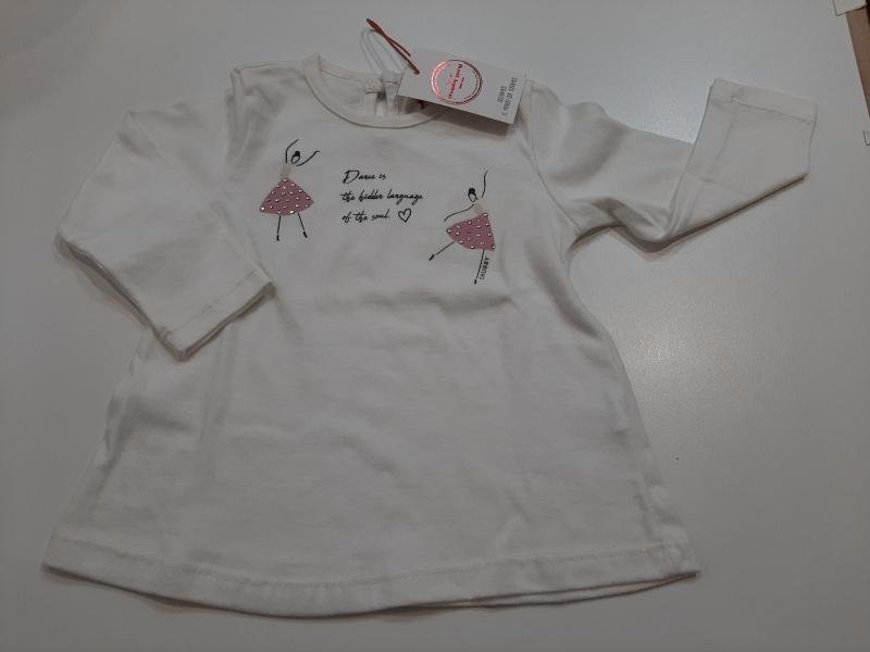REMERA ESTAMPA BALLET CON VOLADITOS BEBE T1