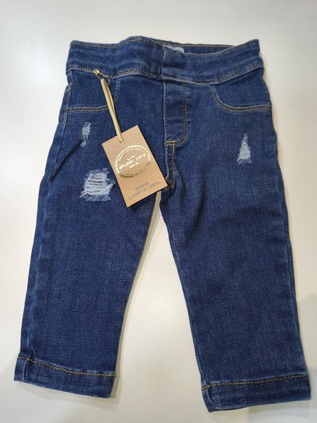 JEGGING CLASICA C/ROTURAS MINI NENA AZUL T.06