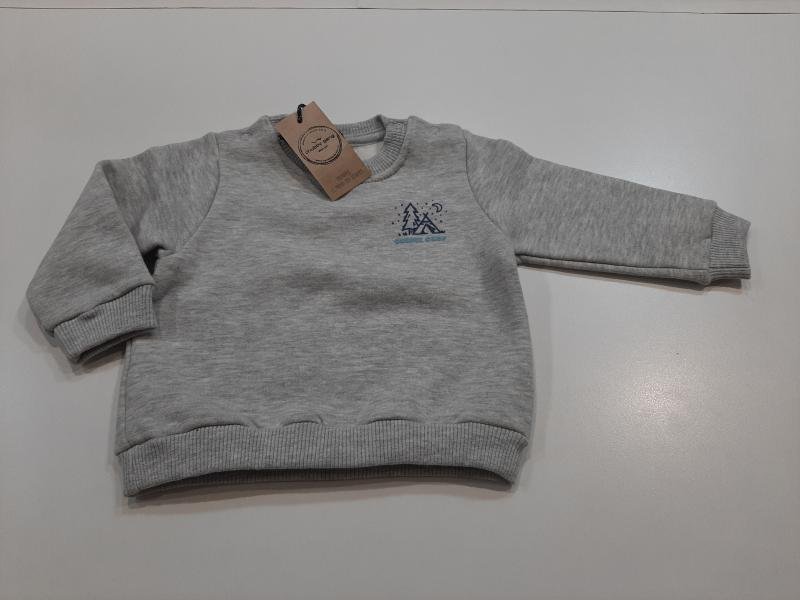 BUZO CLASICO MINI BEBE GRIS CLARO T.09