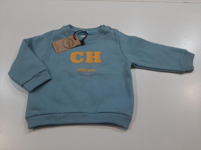 BUZO CLASICO "COLLEGE" MINI CELESTE T.9