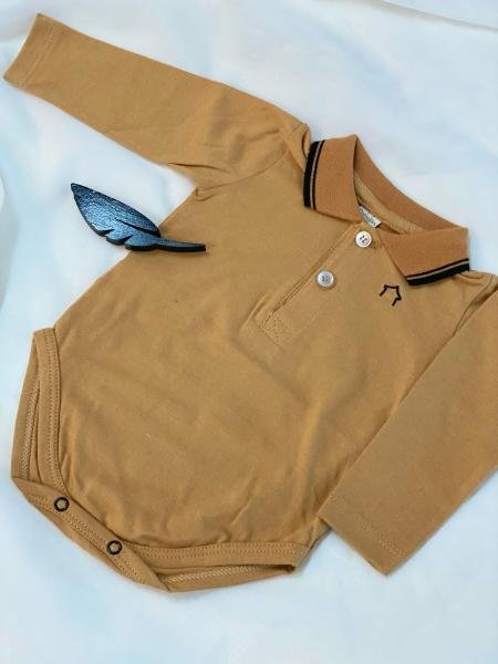BODY MANGAS LARGA POLO- TOSTADO T.XL