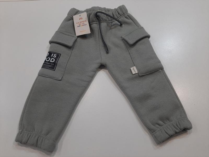PANTALON CARGO FRISA BB GRI T.L