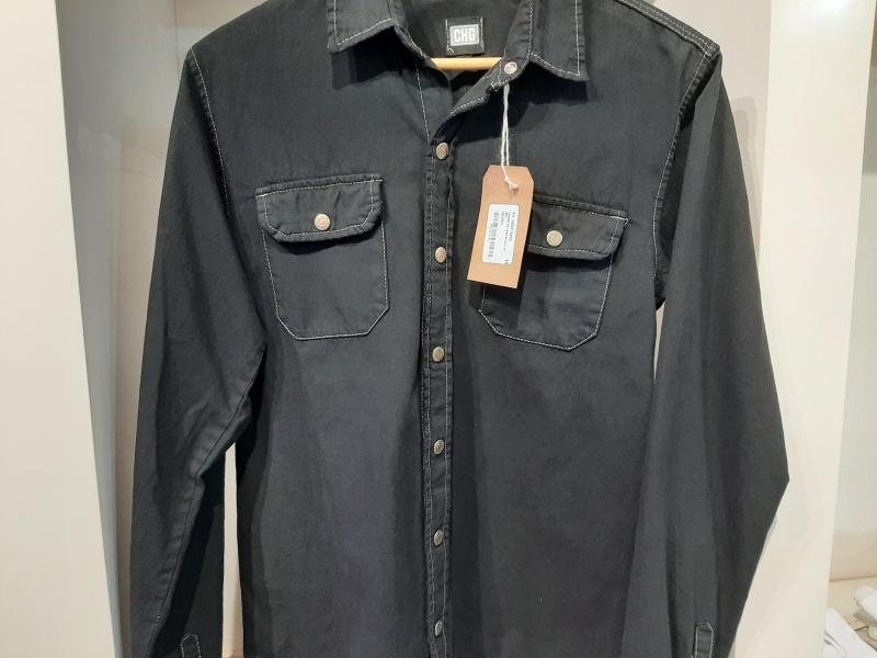 CAMISA DE JEAN BLACK M/L VARON T.18