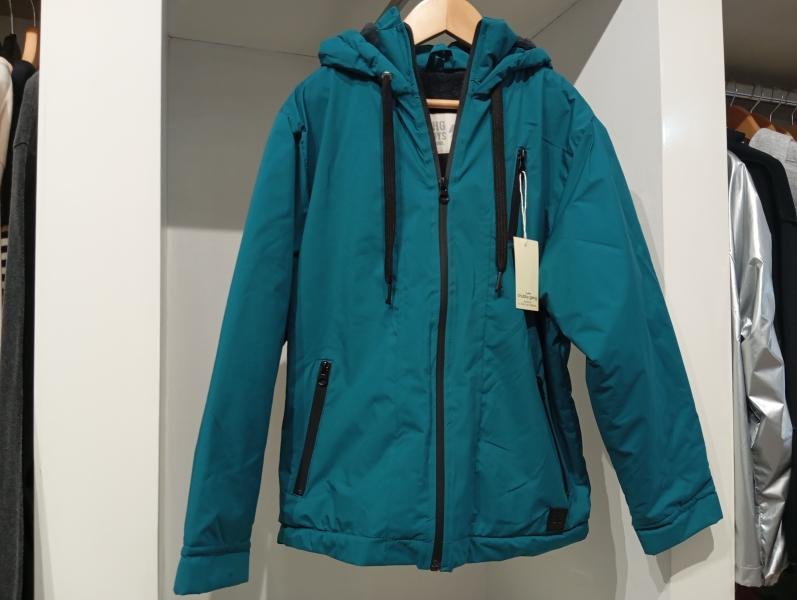 CAMPERA IMPERMEABLE C/PIEL NENE VERDE OSCURO T:8