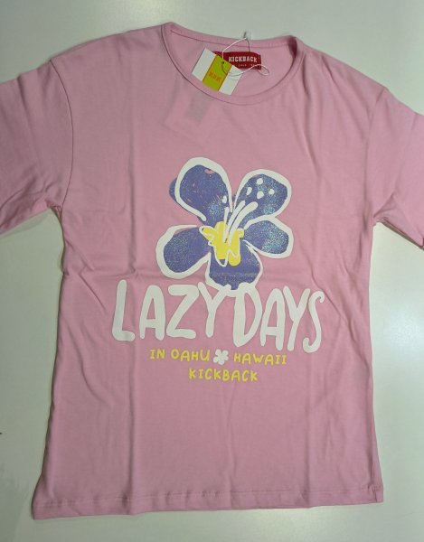 REMERA LAZY DAYS ROSA T.12
