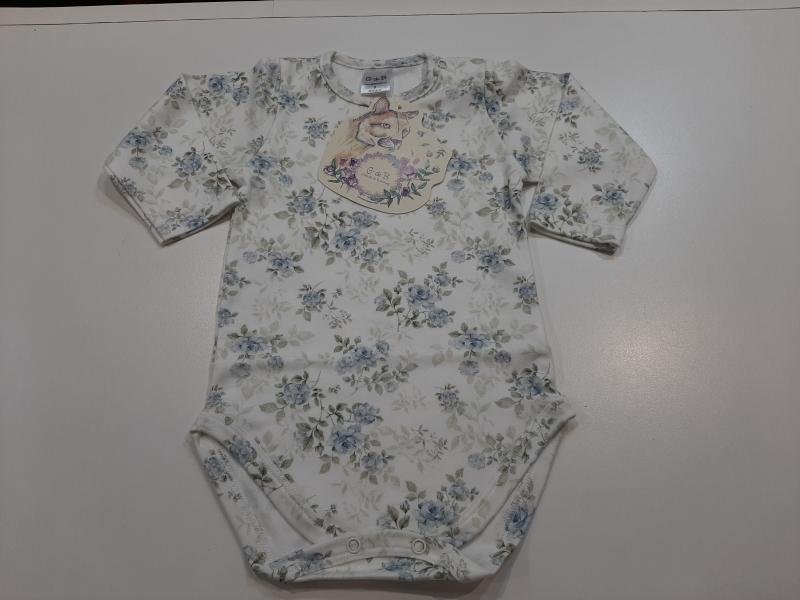 BODY AFRACHERO MANGAS LARGAS ESTAMPADO AZUL T:9M