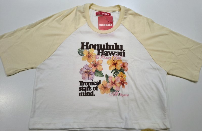 REMERA TROPICAL CRDO CON NATURAL T.16