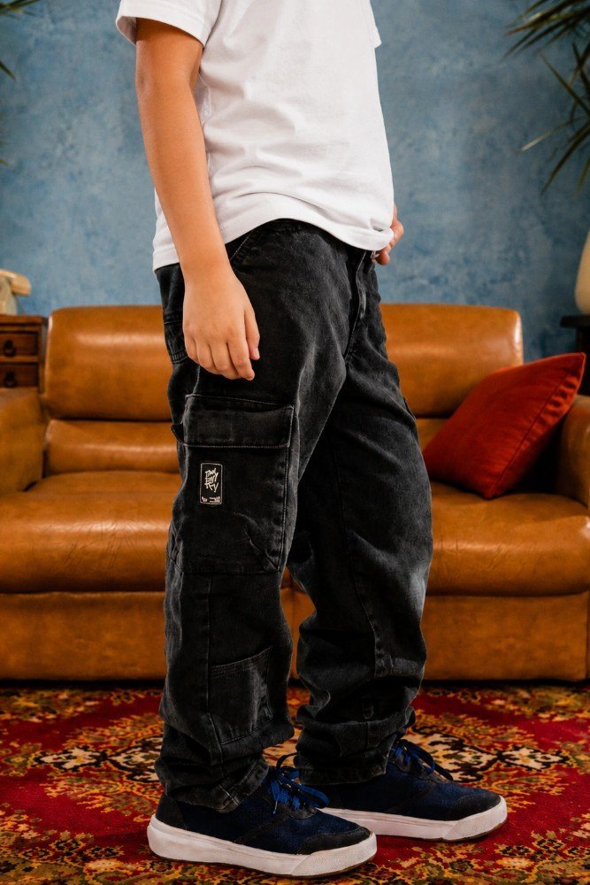 JEAN BAGGY CARGO CINTURA FIJA T.14