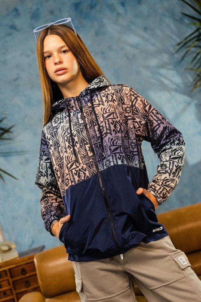 CAMPERA BOMBER SUBLIMADA C RECORTE INT RED T.16